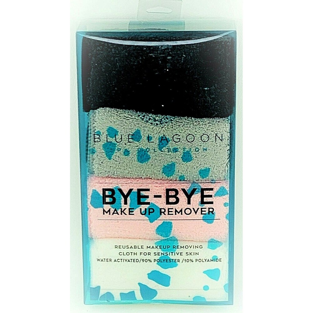Reusable BYE-BYE Make Up Remover Cleansing Face Cloths For Sensitive Skin 4 pack